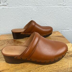 Madewell The Cecily Clog in Oiled Leather Size 9